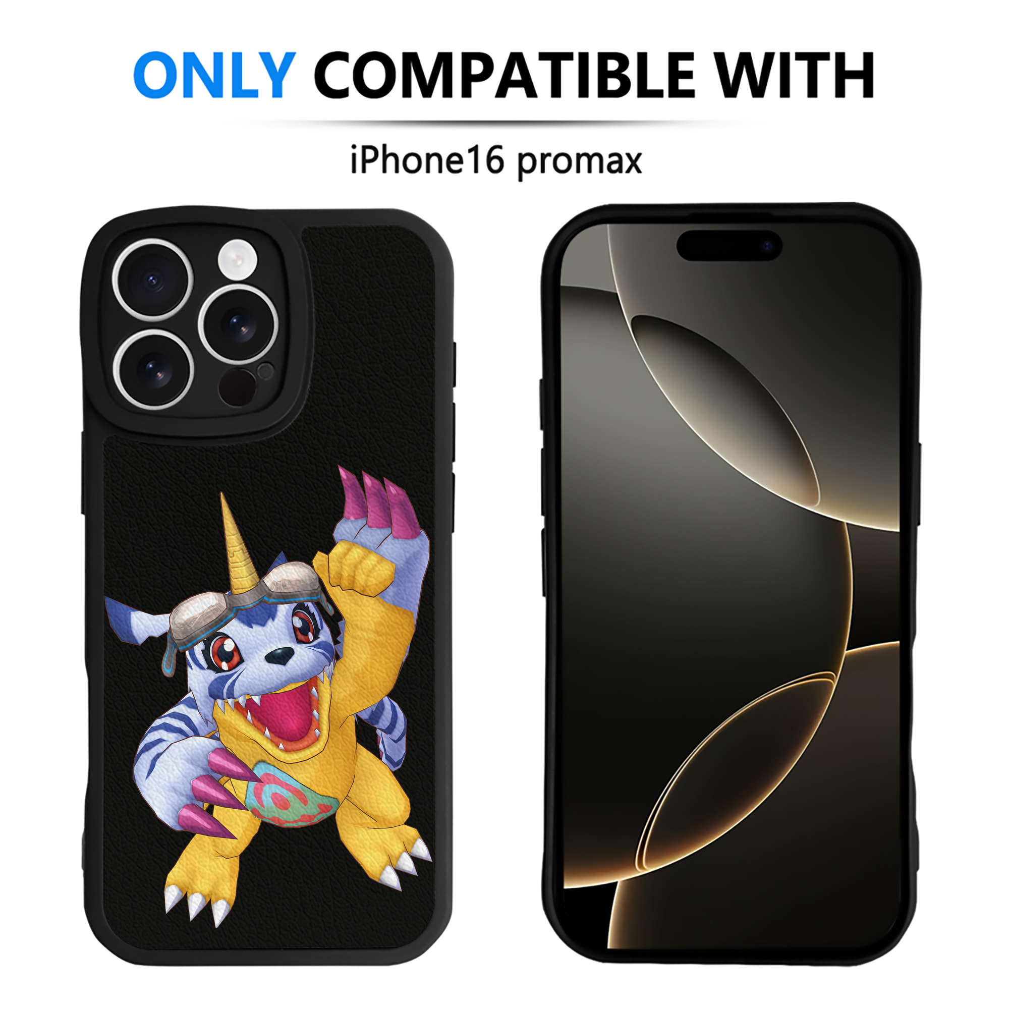 （画像用） Digimon デジタルモンスター/デジモン 【iPhone 16シリーズ対応】シリコンスマホケース（レザー調） 材質：シリコン